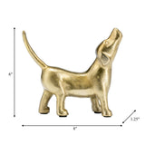 Gold Metal Howling Dog