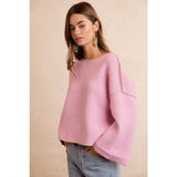 Stripe Contrast Binding and Reversible Sweater