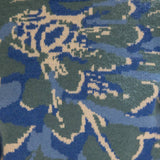 Pleated Long Puff Sleeve Floral Print Sweater Top