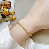 Gold Plated Titanium Steel Adjustable Bracelet
