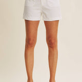 All-Day Comfort Stretchy Cotton Shorts: Off White