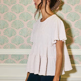 Ruffle Tiered Babydoll Textured Top