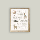 Alphabet with Vintage Art