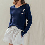 Linen Blend Elastic Waist Drawstring Shorts