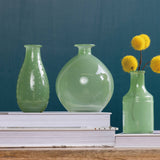 Green Rounded Bud Vase