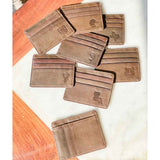 Duck Leather Embossed Slim Wallet | Dark Brown