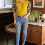 Textured Body with Tweed Puff Sleeve Top