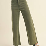 Straight Wide Leg Denim Pants