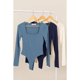 Square Neck Long Sleeve Bodysuit