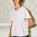 Ruffle Tiered Babydoll Textured Top