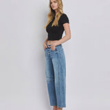 Tingle High Rise Barrel Leg Jeans