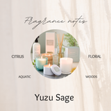 Yuzu Sage 1 Wick Candle In Colored Glass