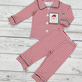 Boys Santa Appliqué Christmas Sleepwear Set