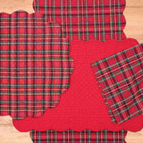 Christmas Red Plaid Round Placemat