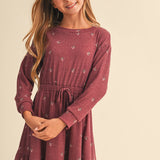 Tween Kids Girls Knit Long Sleeve Dress
