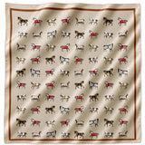 Equestrian Horse Print Satin Square Scarf: Multiple Colors