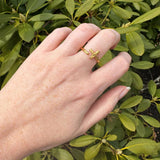 Textured Wrapped Cross Ring