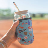 Take Me Out To The Ballgame Baseball Drink Sleeve: Medium