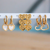 Open Heart Gold Hoop Earrings