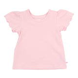 Girls Pink Scallop Tee