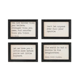 Wood Framed Wall Decor w/ Saying, Multiple Styles