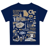 Georgia Tech Yellow Hand Sketched Impressions Boys T-Shirt