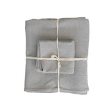 Woven Cotton Jacquard Bed Cover with 2 Standard Shams, Queen, Set of 3