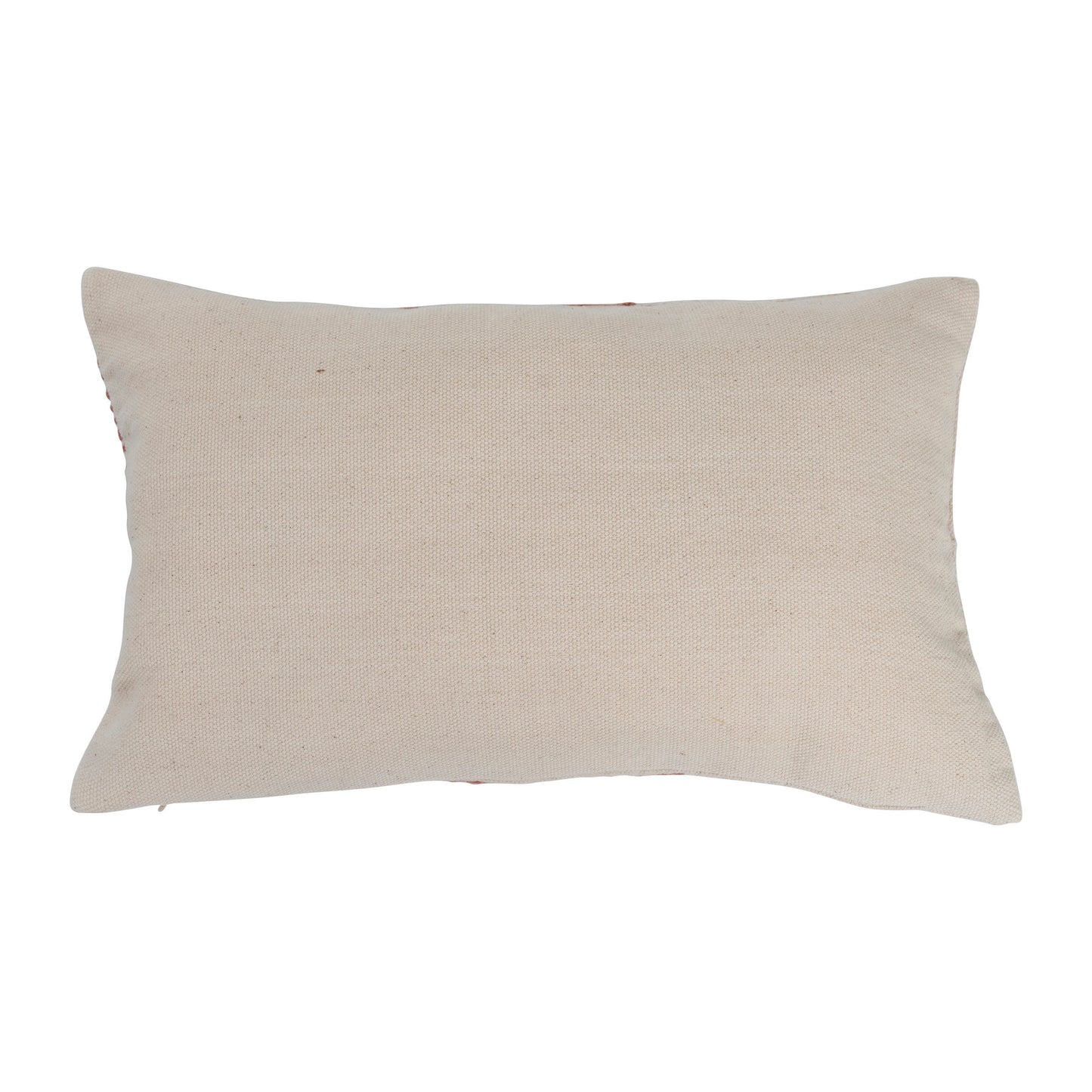 20" x 12" Cotton Embroidered Lumbar Pillow