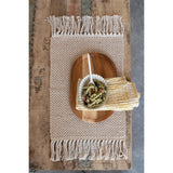 Woven Jute and Cotton Placemat with Fringe | Multiple Colors