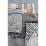 Cotton Blend Dhurrie Floor Runner with Pattern and Fringe