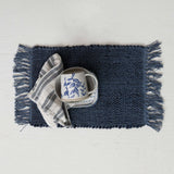 Woven Jute and Cotton Placemat with Fringe | Multiple Colors
