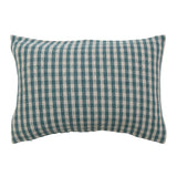 Woven Recycled Cotton Blend Lumbar Pillow Gingham