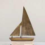 Aluminum Sailboat Decor Antique Brass