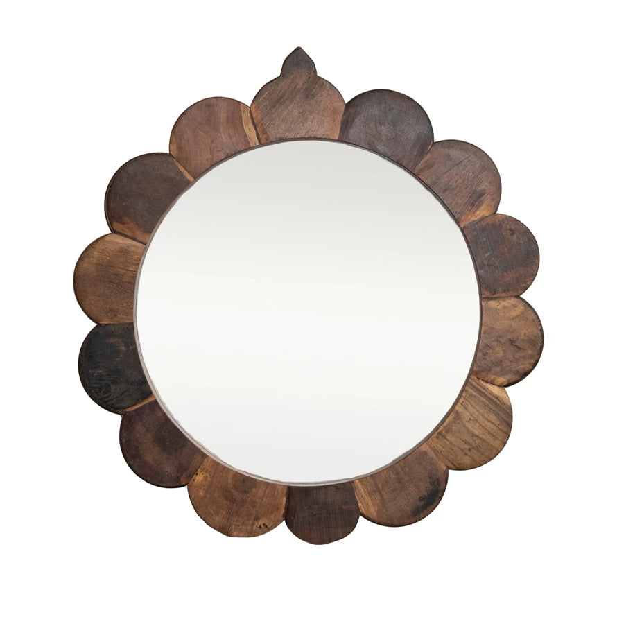 Vintage Reproduction Scalloped Wall Mirror (Each One Will Vary)