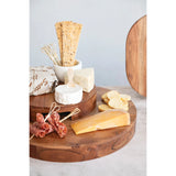 Acacia Wood Pedestal w/ Handles, Natural