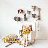 Fabric Upholstered Rocking Chair w/ Rubberwood Legs