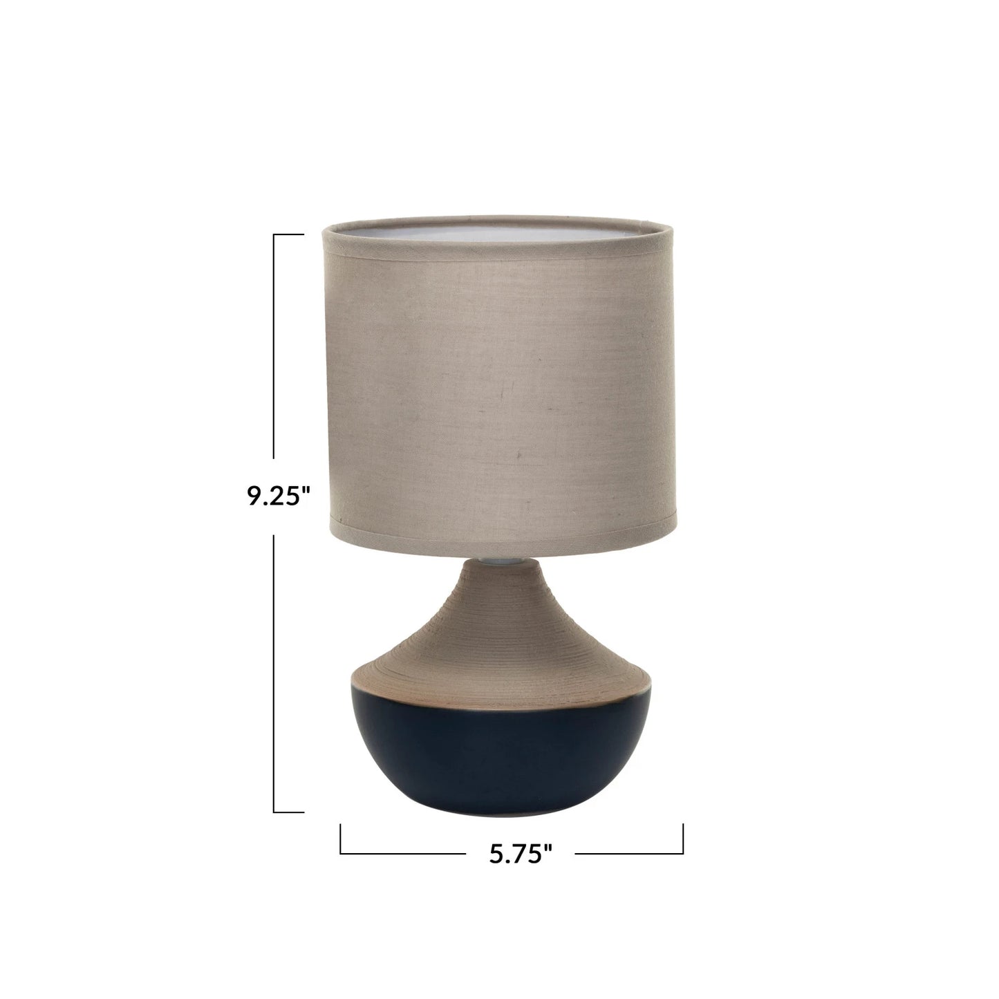 Stoneware Table Lamp w/ Linen Shade