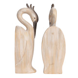 Resin Heron Shaped Bookends