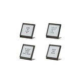 3" Square Metal & Glass Frame w/ Easel & Saying, 4 Styles