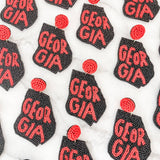 Georgia Red & Black state outline earrings 
