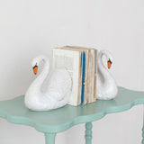 Stoneware Swan Shaped Bookends