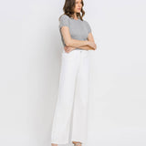 High Rise Wide Leg Jeans | Optic White