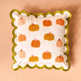 Scalloped Square Throw Pillow | Pumpkin Patch