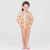 Orange You The Sweetest Long Sleeve Zipper Rash Guard Bikini