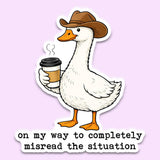 Funny Goose Sticker Cute Animal Sarcastic Vinyl Sticker