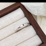 Initial Letter Stackable Band Ring | Silver