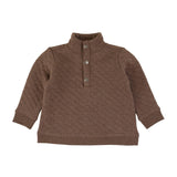 Boys Heather Carafe Quilted Quarter Snap Sweatshirt