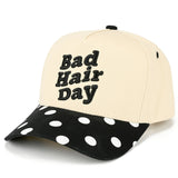 Bad Hair Day Two Tone Trucker Hat: Black