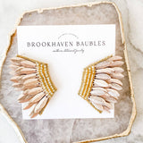 Sequin Wing Beaded Earrings