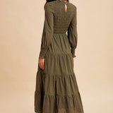 Smocked Swiss Dot Maxi Dress